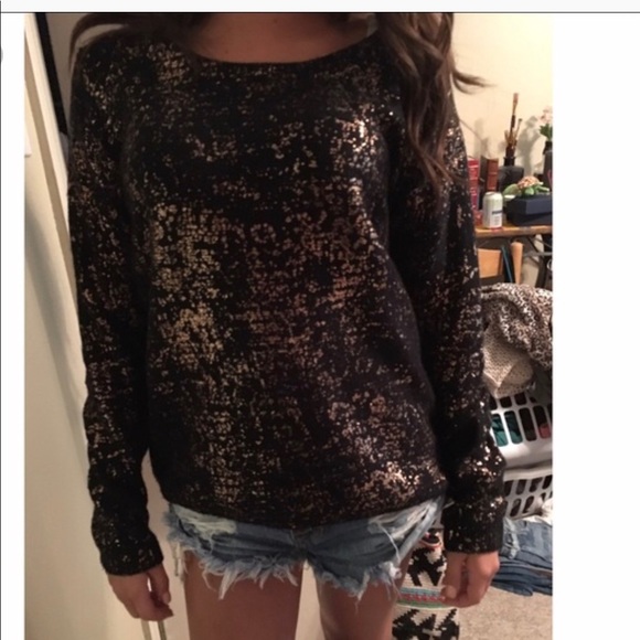 Gold and Black Shimmer Sweater